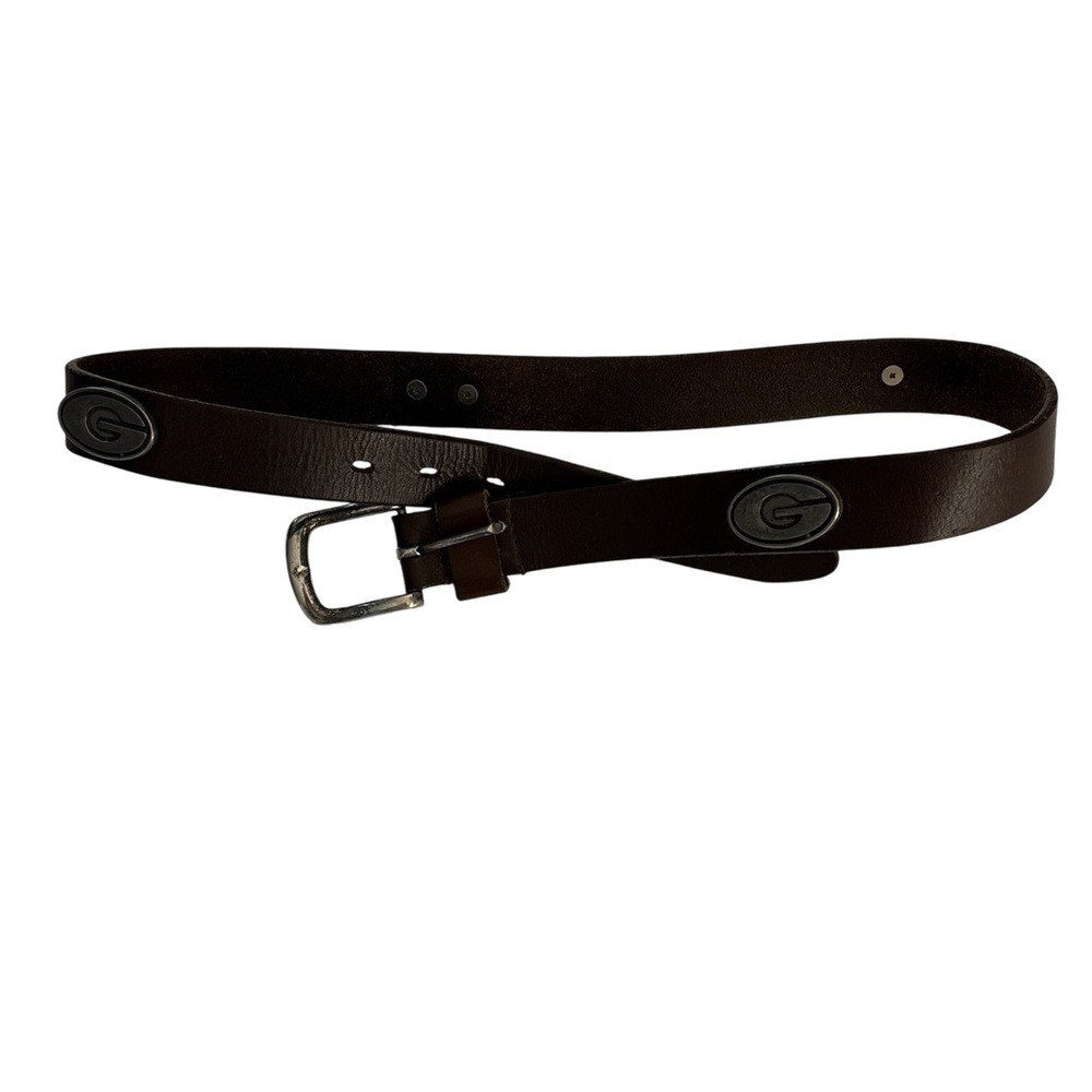 UGA Brown Leather Belt